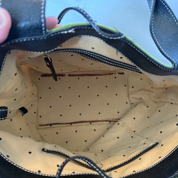 Kate Spade New York Green & White Canvas Stripe Tote - Picture 9 of 9